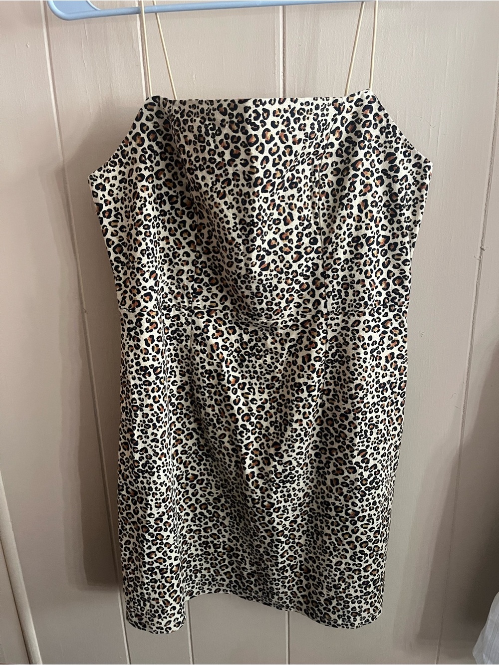Kendall & Kylie Cream Leopard mini dress
